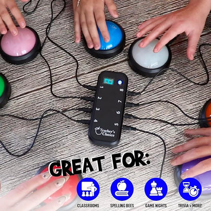 Teacher's Choice Light Up Game Buzzer System, Displays The Winning Player Loud - Image 4