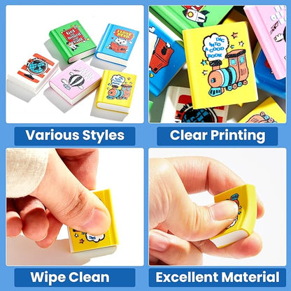party greeting 100Pcs I Love to Read Pencil Erasers Fun Erasers Bulk - Image 3