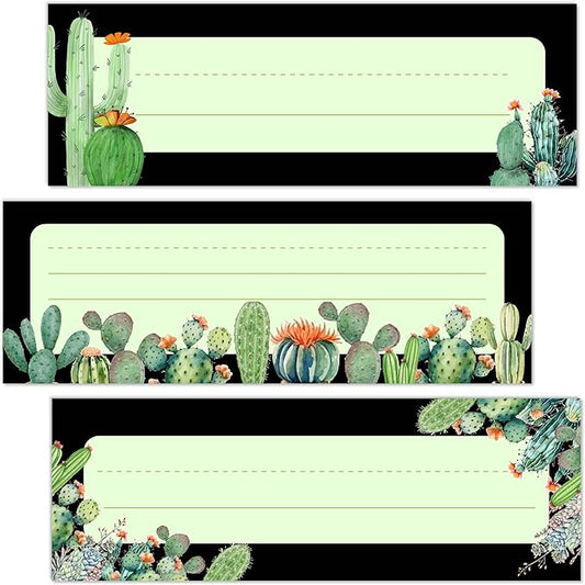 Name Tags for Classroom Desks, Cactus Theme Students Name Plates, Plates Name by Unknown