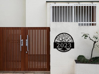 Tree Of Life Metal Wall Art Address Plaque, Custom House Address Plaques Sign - Image 3