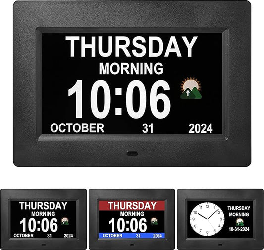 Memwake 7-Inch Digital Watch, Large Font Display, 3 Display Modes, Many Alarms by Unknown