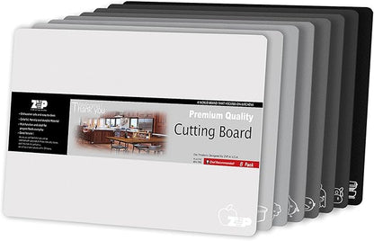 ZVP Plastic Cutting Boards for Kitchen, Flexible Cutting Mats, Gradient Gray by ZVP