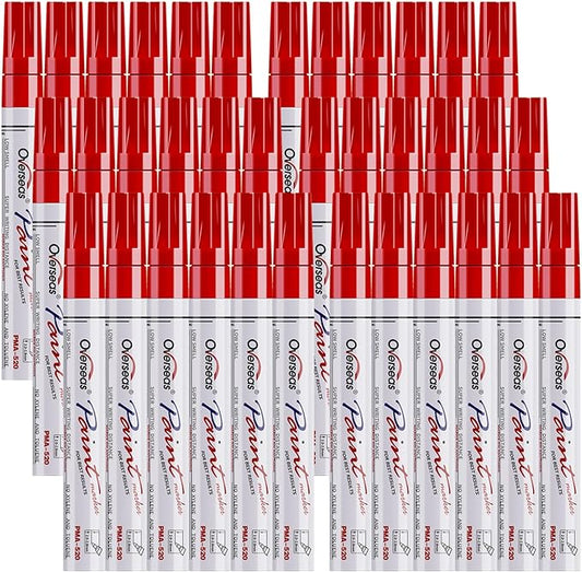 Overseas Red Paint Marker Pens by Overseas