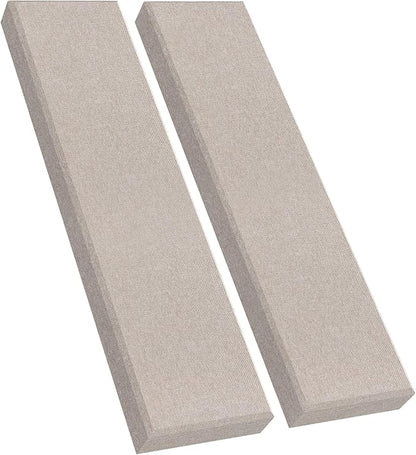 2 Pack 2" Thick Acoustic Panels, 47.24" X 11.81" Fiberglass Wall Panel by UMIACOUSTIC
