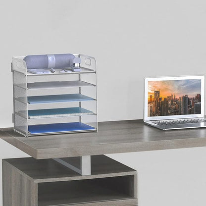 Letter Tray Paper Organizer 5-Tier Desk Organizer File Organizer Paper Holder - Image 6