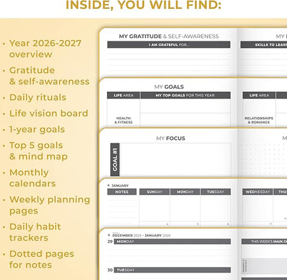 Clever Fox Dated Planner 2026-2027 – Weekly Life Planner Notebook - Image 5
