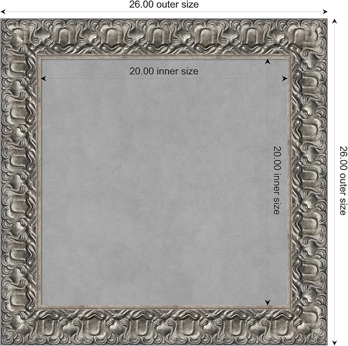 Amanti Art Silver Framed Magnetic Board 26x26 Medium Vision Board - Image 4