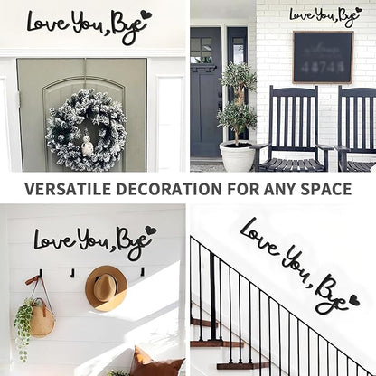 Large Love You Bye Wood Sign Home Decor, Above Door Topper Decoration, Boho - Image 7