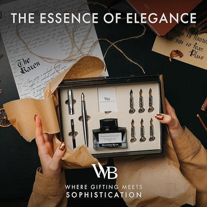 Wordsworth & Black Calligraphy Pen Gift Set, Includes Bottle, 6 Cartridges - Image 2