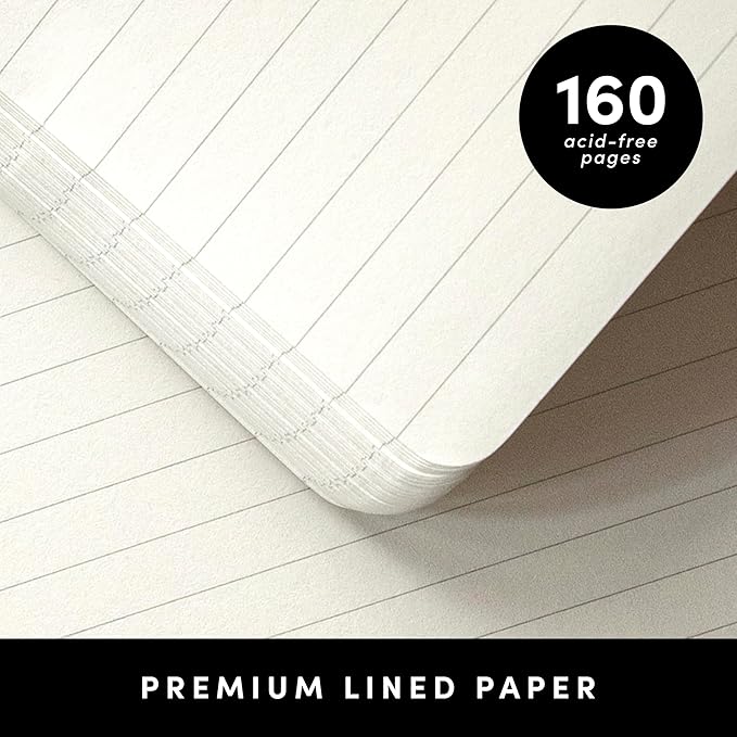 PAPERAGE Lined Journal Notebook, 10 Pack, 160 Pages, Medium 5.6 in x 8 in - Image 4