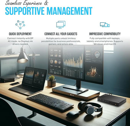 40AF0135US Lenovo Docking Station Dual Monitor Hybrid USB-C - Image 5