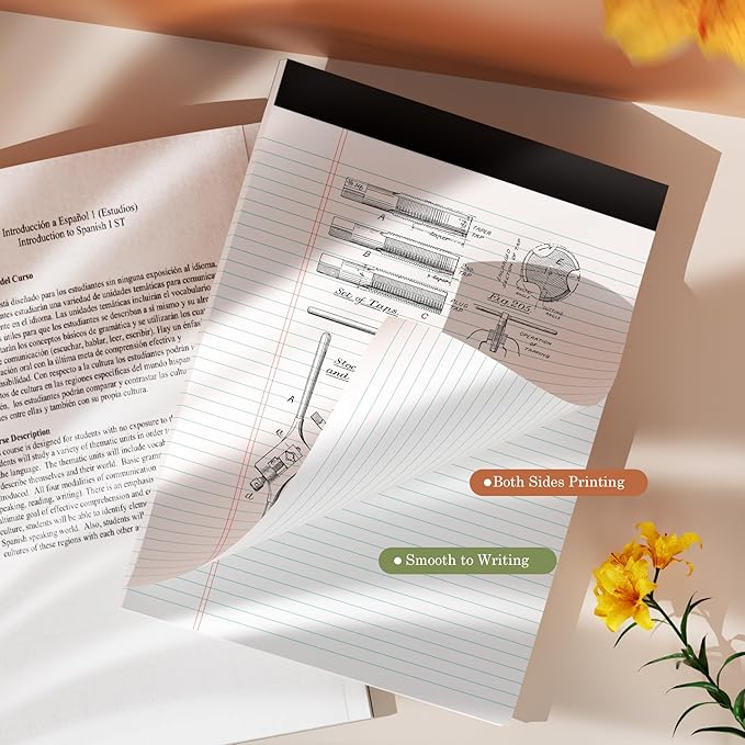 Note Pads 8.5 x 11 Legal Pads 8 Pack Writing Pads Notepads Narrow Ruled Pads of - Image 3