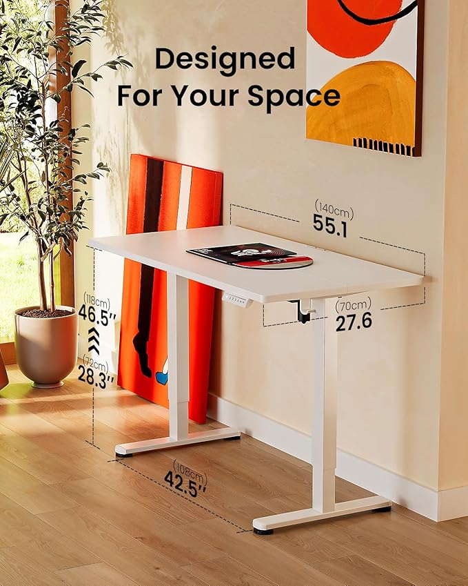 ErGear Height Adjustable Electric Standing Desk, 55 x 28 Inches Sit Stand up - Image 3