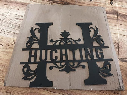 Personalized Metal Name Signs, Split Letter Monogram Wall Decor, Custom Last - Image 5