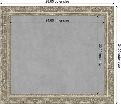 Amanti Art Silver Framed Magnetic Board 24x28 Medium Vision Board - Image 2