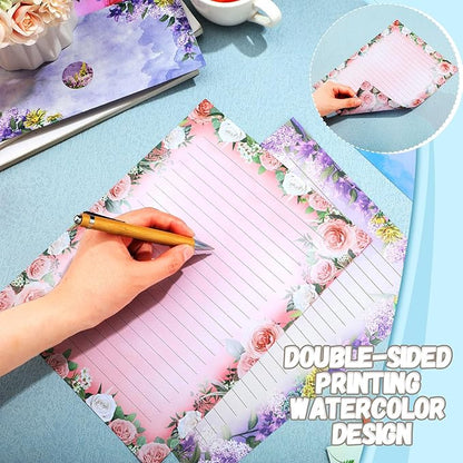 TaoBary 160 Pcs Stationery Paper Set 50 Double Sided Stationery Papers - Image 3