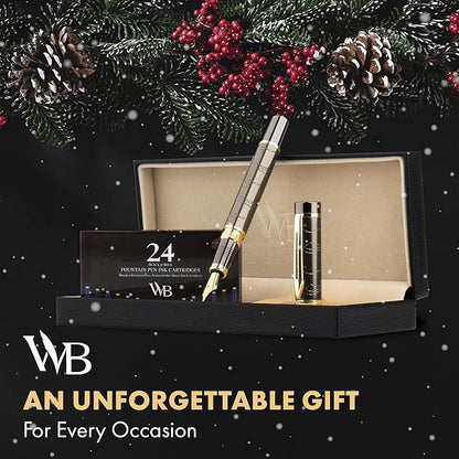 Wordsworth & Black Primori Fountain Pen Set; Extra Fine Nib, Gift Case - Image 2