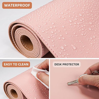 Leather Desk pad Protector, Large Desk mat - Image 4
