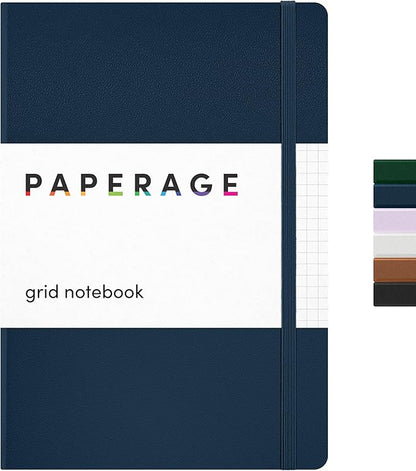 PAPERAGE Graph Paper Journal Notebook, 160 Pages, Medium 5.6 in x 8 in by PAPERAGE