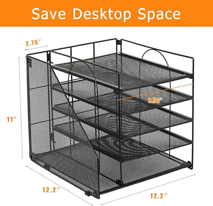 LEKETREE Desk Organizers and Accessories, 5-Tier Paper Letter Tray Organizer - Image 4