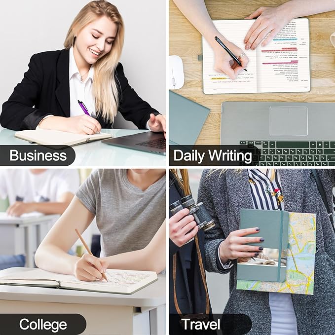 EMSHOI College Ruled Notebook-120gsm Thick Paper, 256 Numbered Pages Lined - Image 9