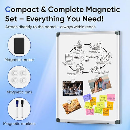 VUSIGN 24" x 18" Magnetic Whiteboard - Image 2