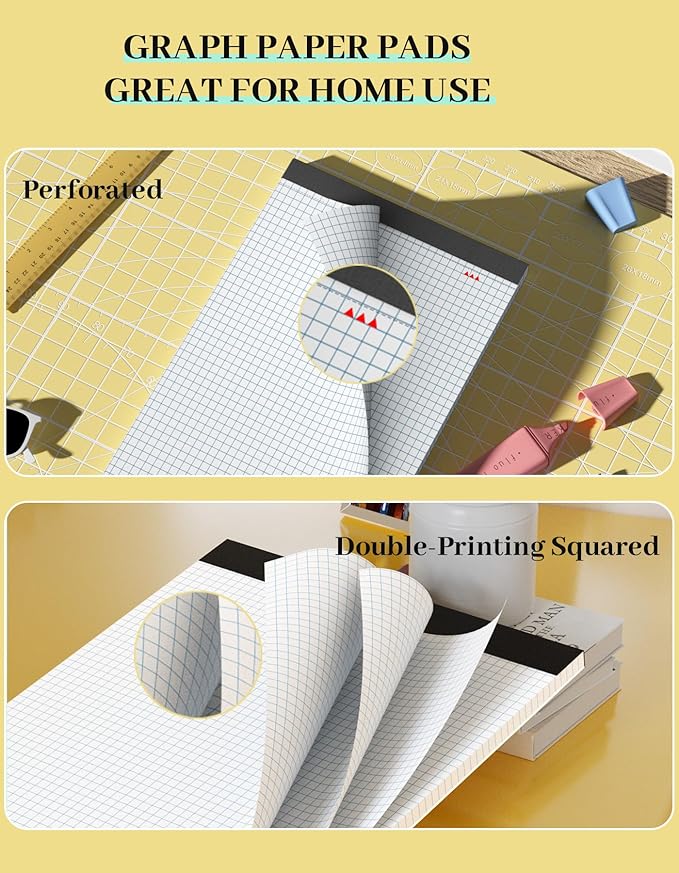 11x17 Graph Paper Pad, 4x4 Quad Ruled, 30 Sheets Large Graphing Paper 11'' x - Image 4