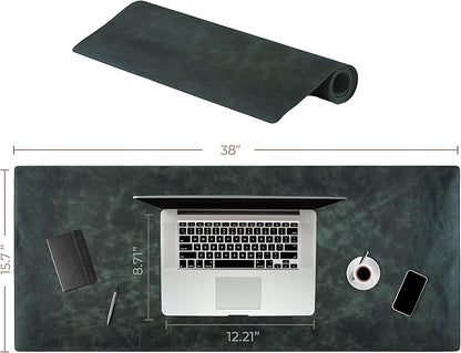 Node Leather Calfskin Leather Desk Pad – Executive Office Desk Mat - Image 6