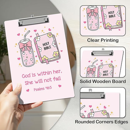 APIILVPQ Pink Clipboard, Bible Verse Clipboards - Image 4