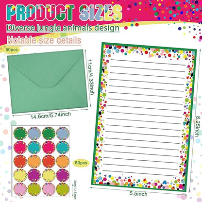 TaoBary 160 Pcs Stationery Paper Set 50 Double Sided Stationery Papers - Image 4
