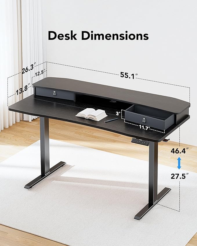 HUANUO 55″ x 26″ Electric Standing Desk - Image 2