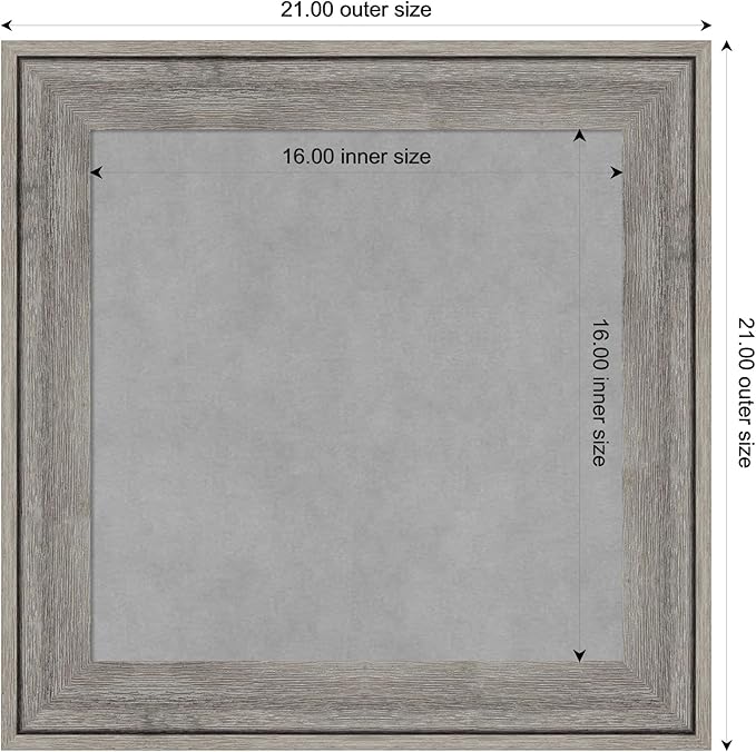 Amanti Art Grey Framed Magnetic Board 21x21 Small Vision Board - Image 3