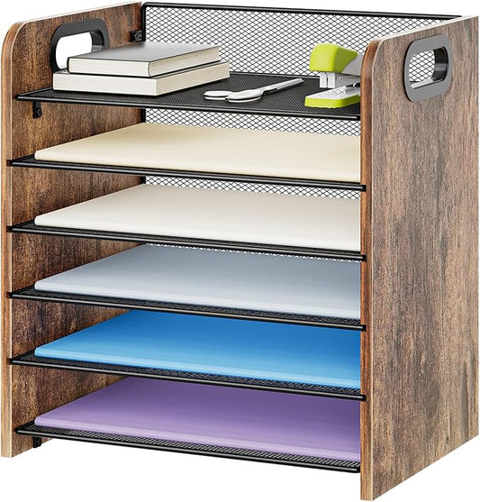 Marbrasse 6 Tier Paper Organizer Letter Tray by Marbrasse