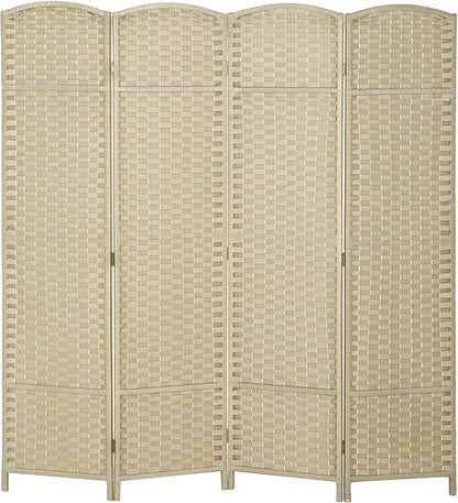 HOMCOM Room Divider, 4 Panel Folding Privacy Screen, 5.6' Tall Freestanding by HOMCOM