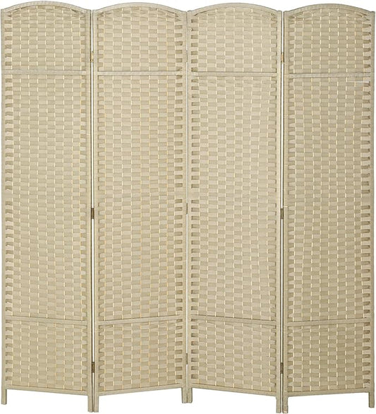 HOMCOM Room Divider, 4 Panel Folding Privacy Screen, 5.6' Tall Freestanding by HOMCOM