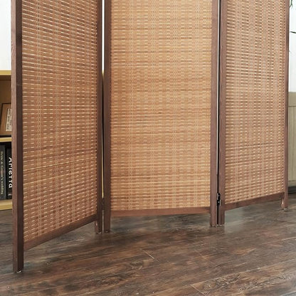Furnnylane 3 Panel Bamboo Room Divider and Folding Panel Screen, Bamboo Panel - Image 5