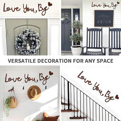 Home Decor Large Brown Love You Bye Wood Sign Boho Decor Wall Decor Express - Image 7