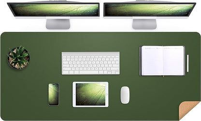 Leather Desk pad Protector, Large Desk mat by AFIING