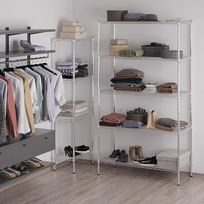 Regal Altair 21" Deep x 48" Wide x 86" Height Wire Shelving Kit | 5-Tier | NSF - Image 5