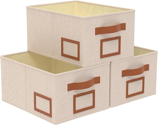 OUTBROS Foldable Storage Box for Shelves, 15 x 10.2 x 7.9 inch Fabric Baskets by OUTBROS