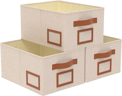 OUTBROS Foldable Storage Box for Shelves, 15.7 x 11.8 x 7.9 inch Fabric Baskets by OUTBROS