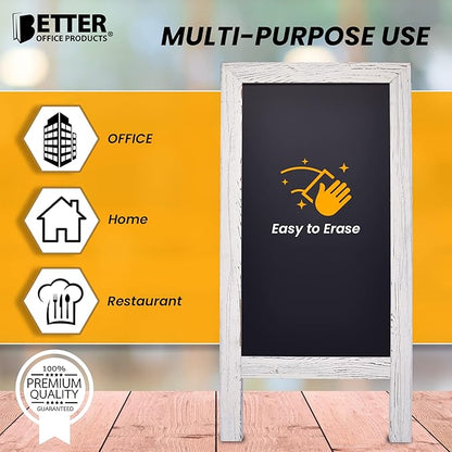 Better Office Products Magnetic A-Frame Chalkboard Sign, Extra Large 20" x 40" - Image 7