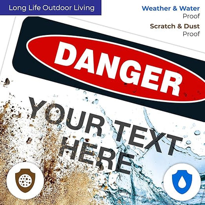 Custom Danger Sign, OSHA Sign, 10x7 Inches, Rust Free .040 Aluminum, Fade - Image 5