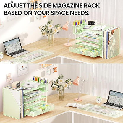 OPNICE Desk Organizer, 5-Tier Paper File Organizer - Image 4