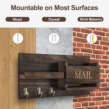 Lwenki Mail Organizer for Wall Mount – Key Holder - Image 7