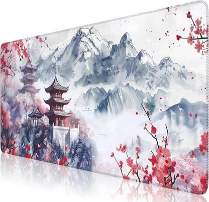 iCasso Desk Protector Mat, Large Japanese Mouse Pad, Stable Rubber Base Mousepad - Image 2