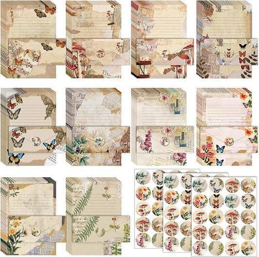 TaoBary 160 Pcs Stationery Paper Set 50 Double Sided Stationery Papers by TaoBary