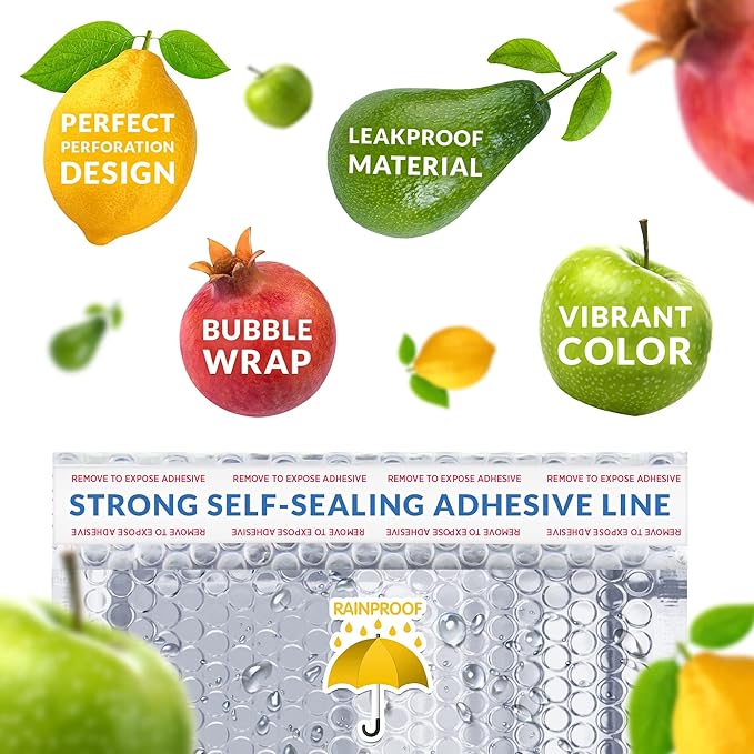 Amiff Silver Thermal Bubble Mailer, 15 x 17 Inches. 100 Pack Metallic Bubble - Image 4