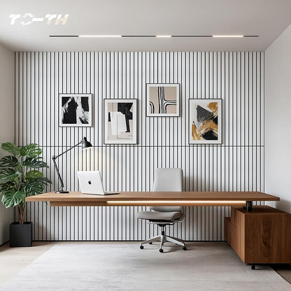 TO-TH Wood-Look Acoustic Wall Panels, 10 Pack 47.2” x 23.6” Sound Panels - Image 6