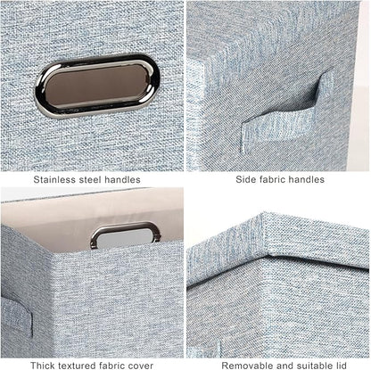 Graciadeco Large 17" 36 Quart Collapsible Stackable Storage Bins - Image 7